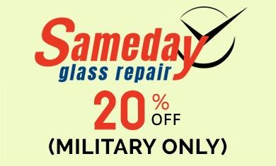 Sameday Glass Repair – coupon military